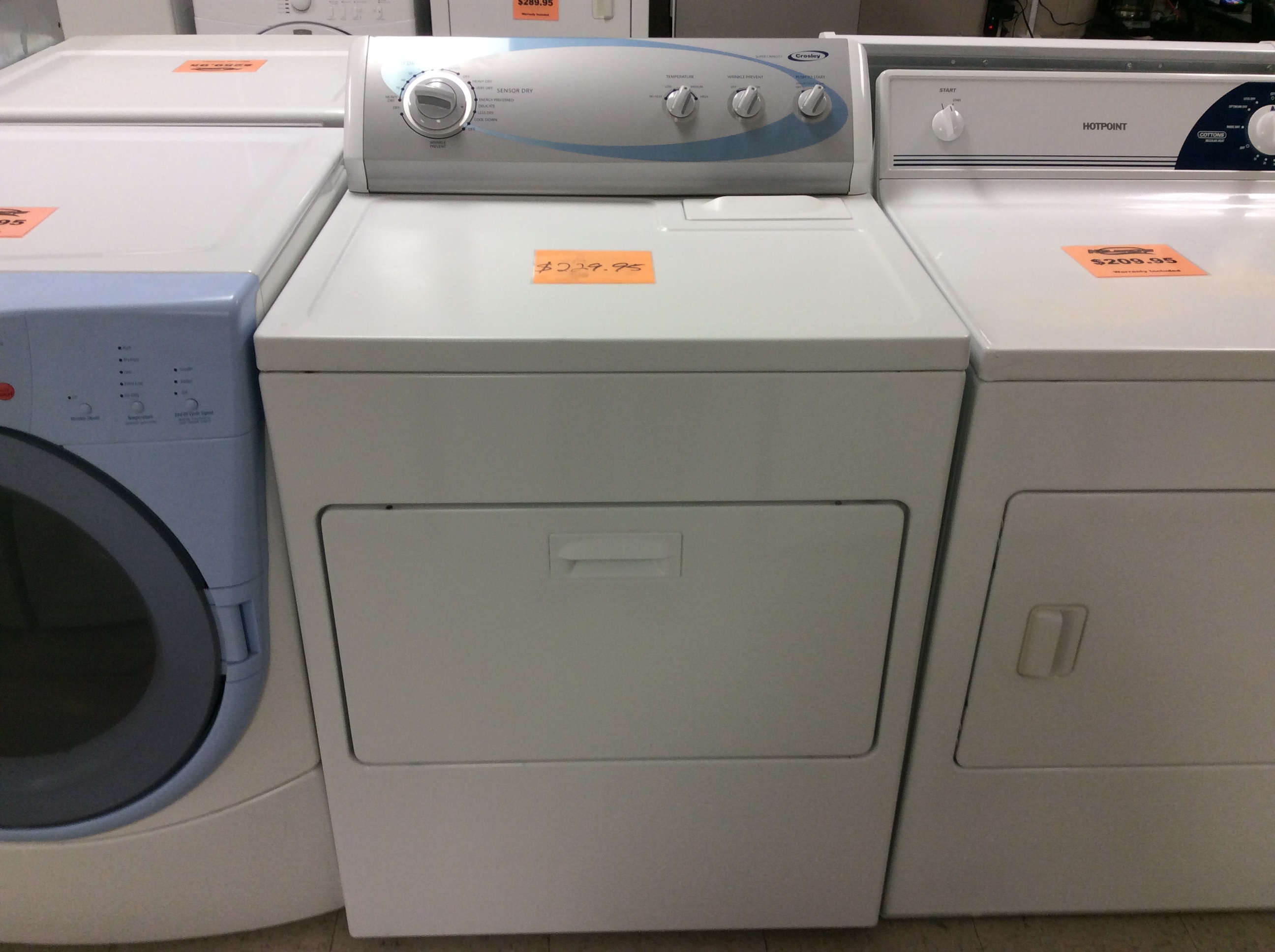 Crosley electric dryer Kelbachs